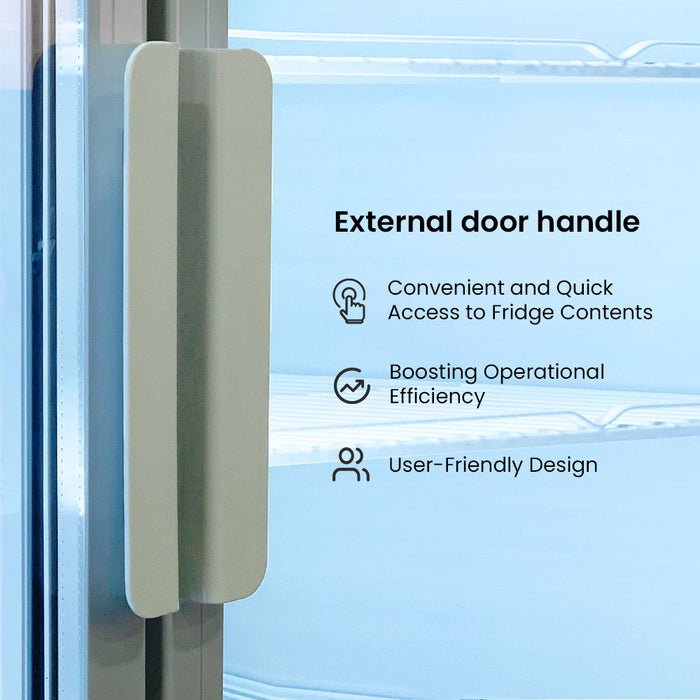 Thermaster Colourbond Upright Beverage Fridge 2 Doors White 885L - LG-1000P