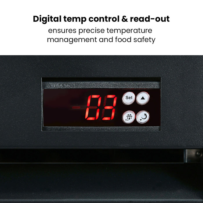 Thermaster Large 2 Glass Door Colourbond Upright Drink Fridge 1200L - LG-1200BP