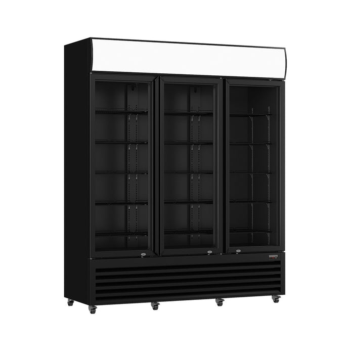 Thermaster 3 Glass Door Colourbond Upright Drink Fridge 1203L - LG-1203BP