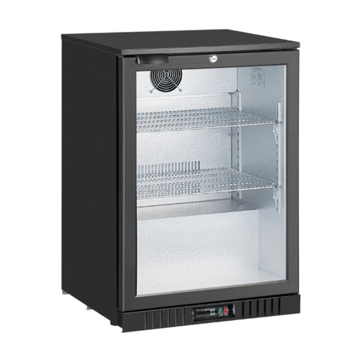 Thermaster Under Bench single Heated Glass Door Bar Fridge/Cooler with heater switch - LG-138TD