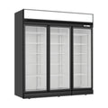 Thermaster Upright 3 Glass Door Freezer Black 1563L - LG-1563DF
