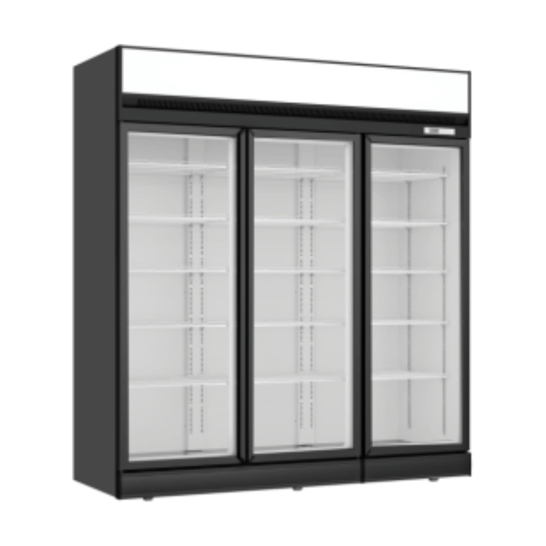 Thermaster Upright 3 Glass Door Freezer Black 1563L - LG-1563DF