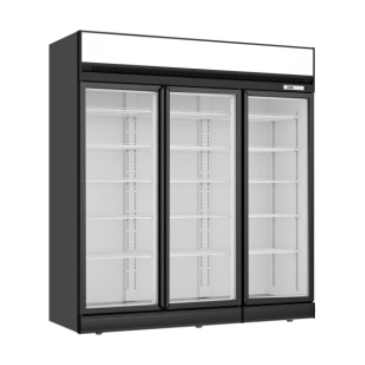 Thermaster Upright 3 Glass Door Freezer Black 1563L - LG-1563DF