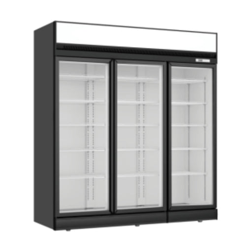 Thermaster Upright 3 Glass Door Freezer Black 1563L - LG-1563DF