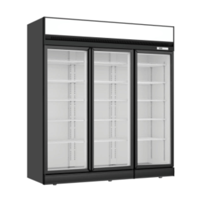 Thermaster Upright 3 Glass Door Freezer Black 1563L - LG-1563DF