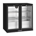 Thermaster Under Bench double Heated Glass Doors Bar Fridge/Cooler with heater switch - LG-208TD