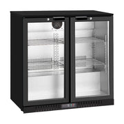 Thermaster Under Bench double Heated Glass Doors Bar Fridge/Cooler with heater switch - LG-208TD