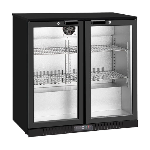 Thermaster Under Bench double Heated Glass Doors Bar Fridge/Cooler with heater switch - LG-208TD