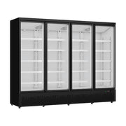 Thermaster 4 Door Supermarket Fridge Black 2200L - LG-2200BGBM