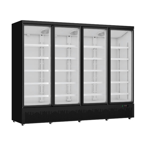 Thermaster 4 Door Supermarket Fridge Black 2200L - LG-2200BGBM