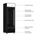 Thermaster 1 Glass Door Colourbond Upright Drink Fridge 370L - LG-370BP