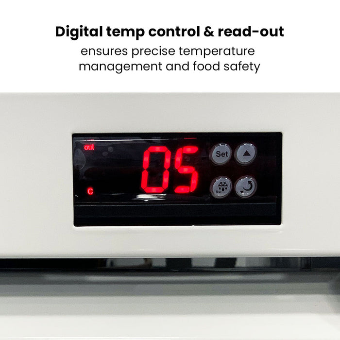 Thermaster Single Glass Door Colourbond Upright Drink Fridge 370L - LG-370P