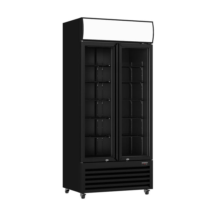 Thermaster 2 Glass Door Colourbond Upright Drink Fridge 580L - LG-580BP