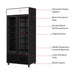 Thermaster 2 Glass Door Colourbond Upright Drink Fridge 580L - LG-580BP