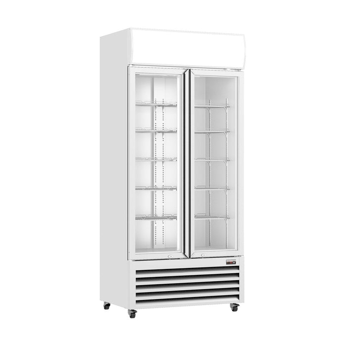 Thermaster Double Glass Door Colourbond Upright Drink Fridge 580L - LG-580P