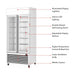 Thermaster Double Glass Door Colourbond Upright Drink Fridge 580L - LG-580P
