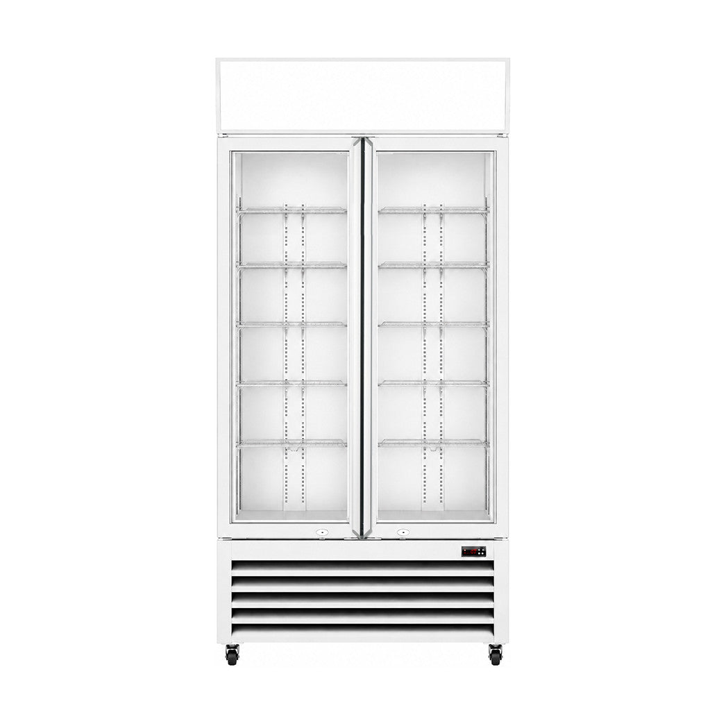 Thermaster Double Glass Door Colourbond Upright Drink Fridge 580L - LG-580P