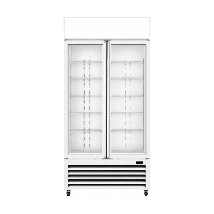 Thermaster Double Glass Door Colourbond Upright Drink Fridge 580L - LG-580P