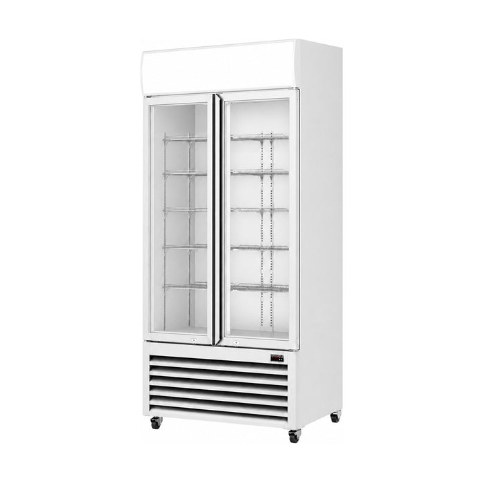 Thermaster Double Glass Door Colourbond Upright Drink Fridge 580L - LG-580P