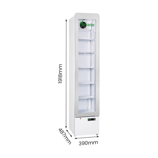 Thermaster SlimFit Upright Glass Door Beverage Fridge - LG166FA