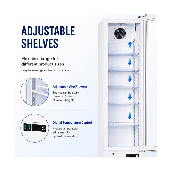 Thermaster SlimFit Upright Glass Door Beverage Fridge - LG166FA