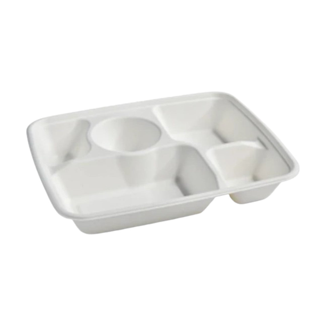 PakMax Sugarcane 5-Compartment Lunch Tray - LT-51
