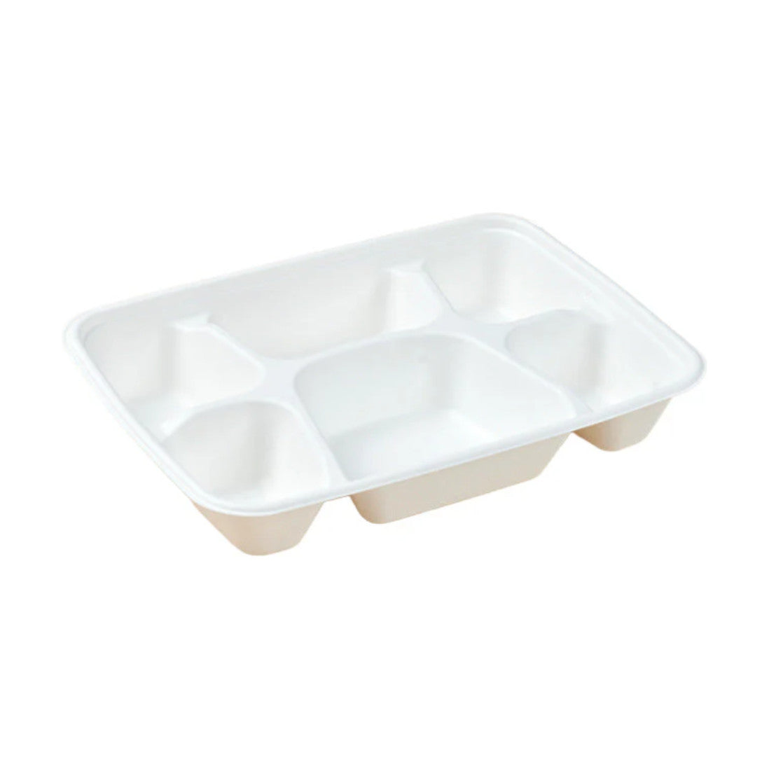 PakMax Sugarcane 6-Compartment Lunch Tray - LT-61