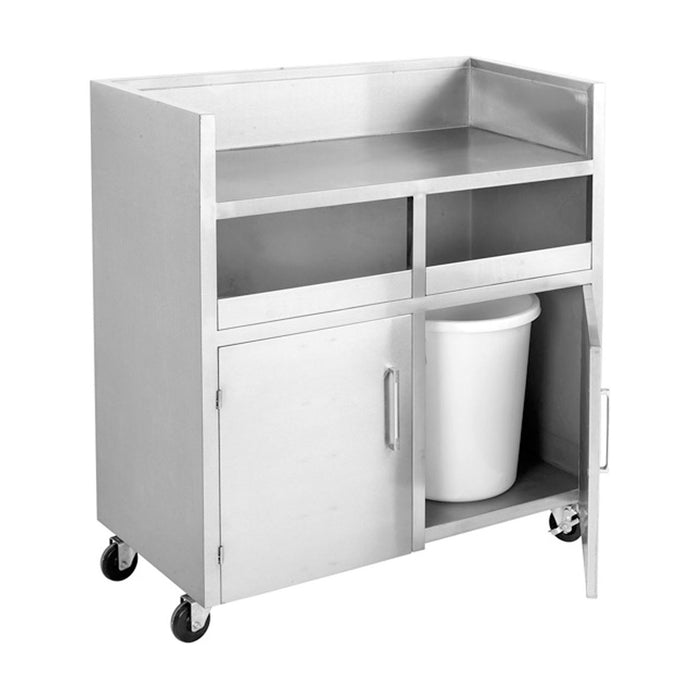 Modular Systems Stainless Steel Double Bin Mobile Station - MBS118