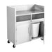Modular Systems Stainless Steel Double Bin Mobile Station - MBS118