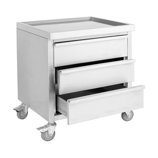 Modular Systems Stainless Steel Mobile Work Stand with 3 Drawers - MDS-6-700