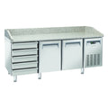 Saltas Marble Top Pizza Fridge with Ambient Drawers - MPB0026