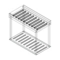 Fagor Stainless Steel Rolling Table for 4 Baskets MR4C