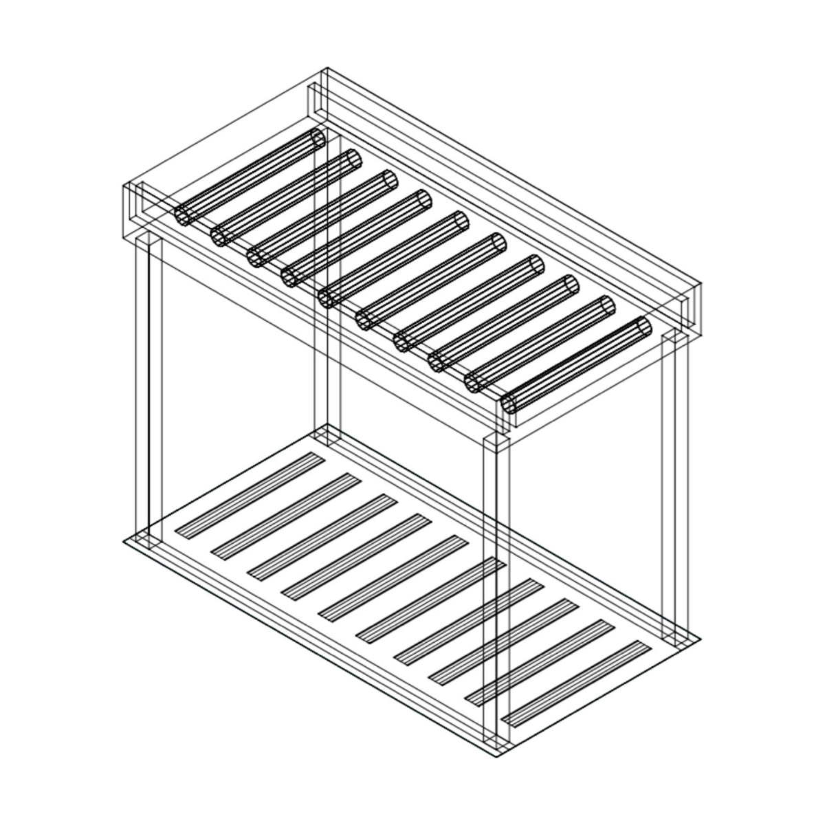 Fagor Stainless Steel Rolling Table for 4 Baskets MR4C