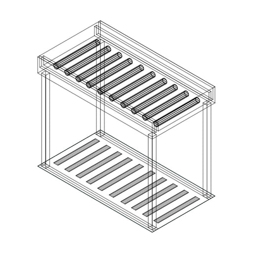 Fagor Stainless Steel Rolling Table for 4 Baskets MR4C