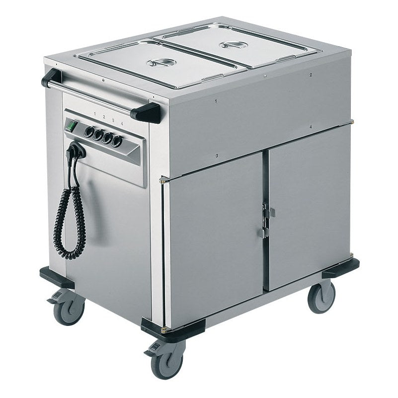 Rieber Bain Marie Top 2 x Heated Cabinets Mobile Food Transport Trolley - NORM-II-2