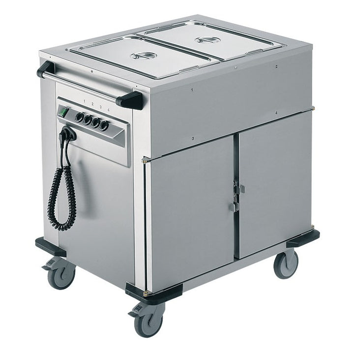 Rieber Bain Marie Top 2 x Heated Cabinets Mobile Food Transport Trolley - NORM-II-2