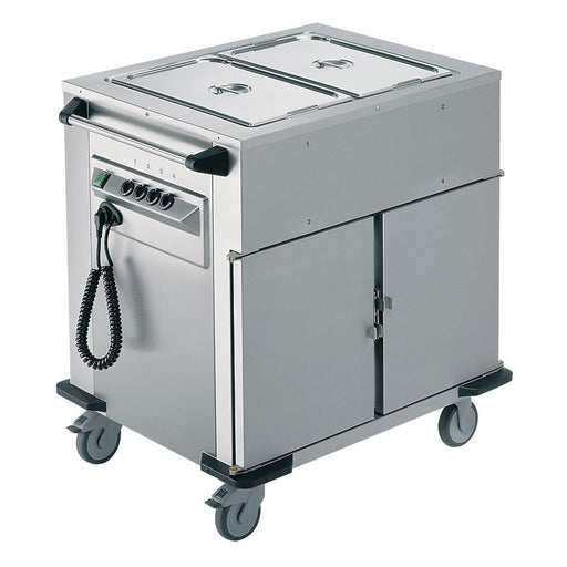 Rieber Bain Marie Top 2 x Heated Cabinets Mobile Food Transport Trolley - NORM-II-2