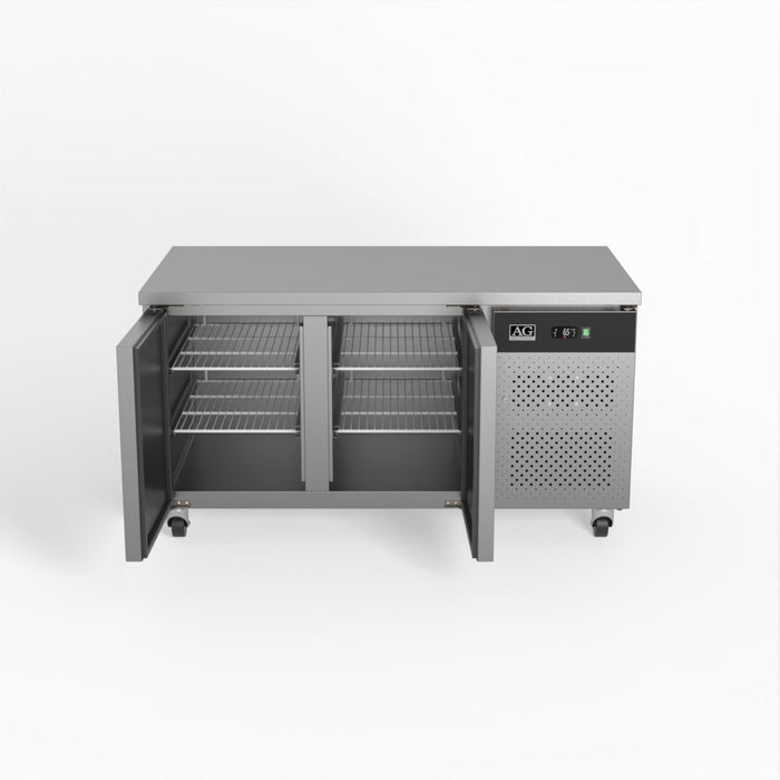 AG Two Door Commercial Worktop / Under Bench Fridge 800mm Depth 390L - PAX2100TN