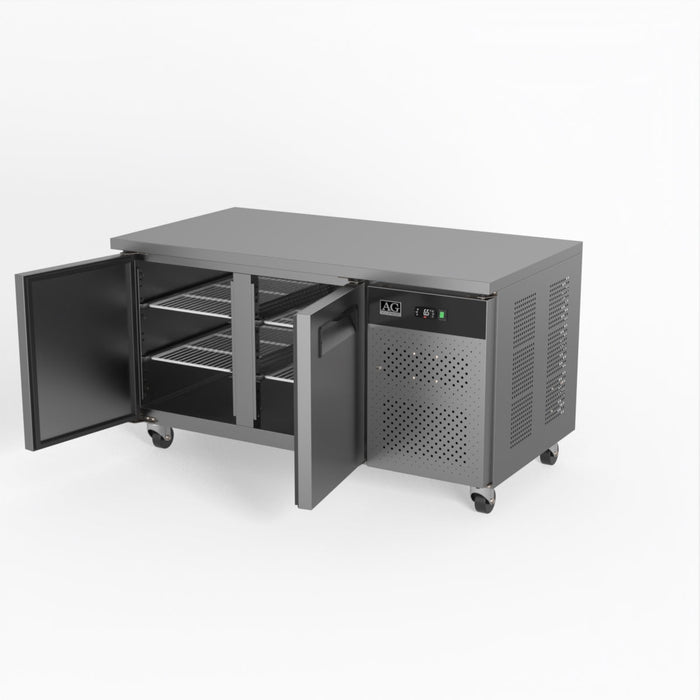 AG Two Door Commercial Worktop / Under Bench Fridge 800mm Depth 390L - PAX2100TN