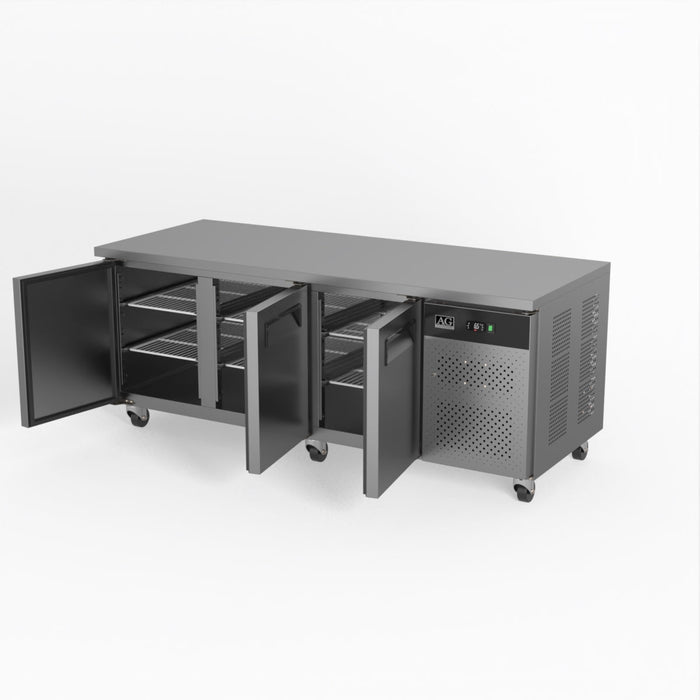 AG Three Door Commercial Worktop / Under Bench Fridge 800mm Depth 580L - PAX3100TN