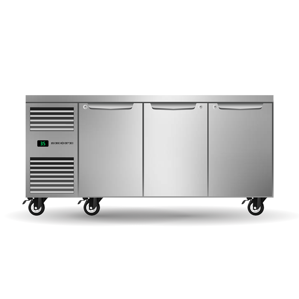 SKOPE ProSpec Three Solid Door Underbench GN 1/1 Fridge 447L - PG11.UBR.3 - Left