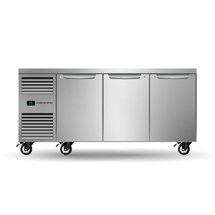 SKOPE ProSpec Three Solid Door Underbench GN 1/1 Fridge 447L - PG11.UBR.3 - Left