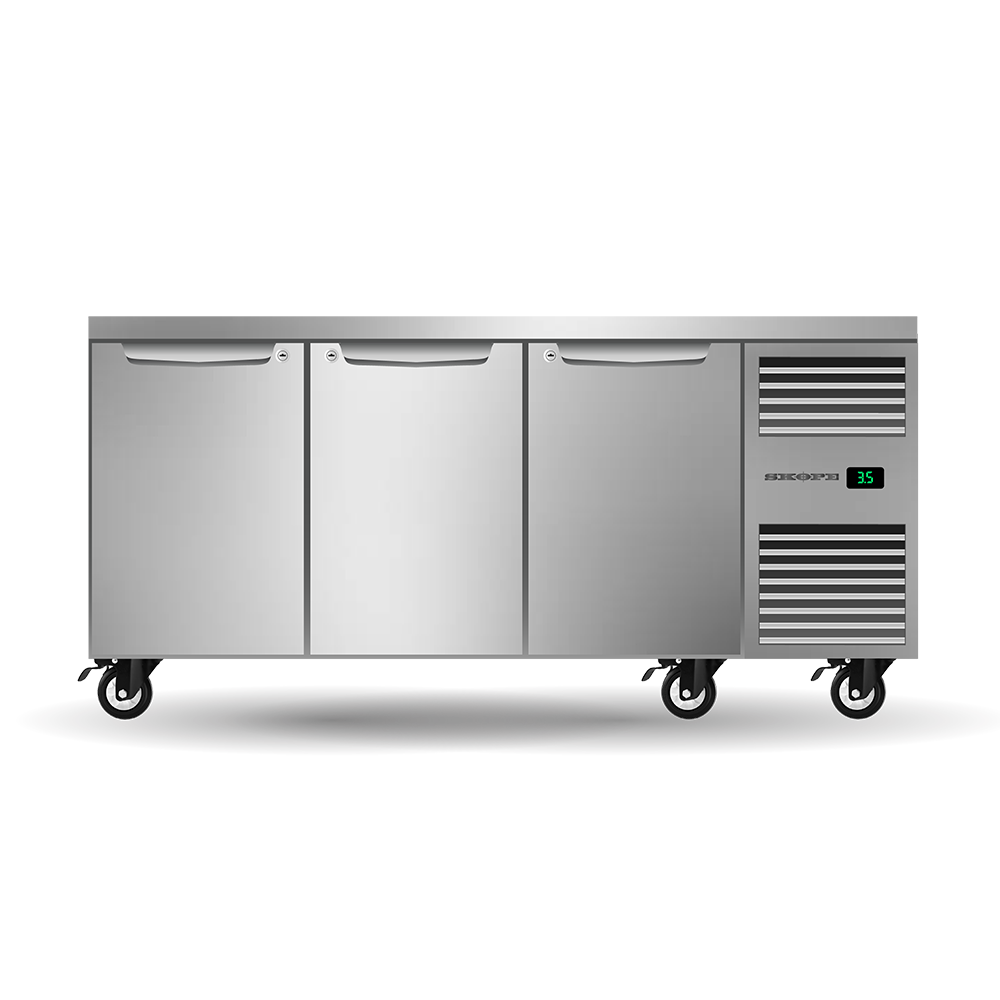 SKOPE ProSpec Three Solid Door Underbench GN 1/1 Fridge 447L - PG11.UBR.3 - Right