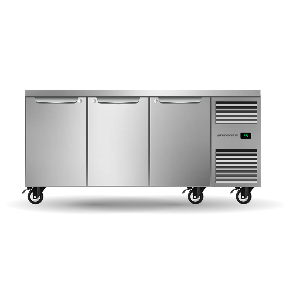 SKOPE ProSpec Three Solid Door Underbench GN 1/1 Fridge 447L - PG11.UBR.3 - Right