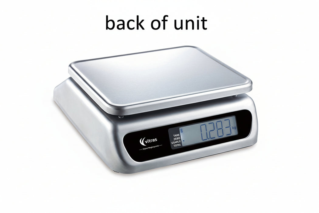 Vitras Dual Display 30kg Waterproof Portion Scale - PSC9502