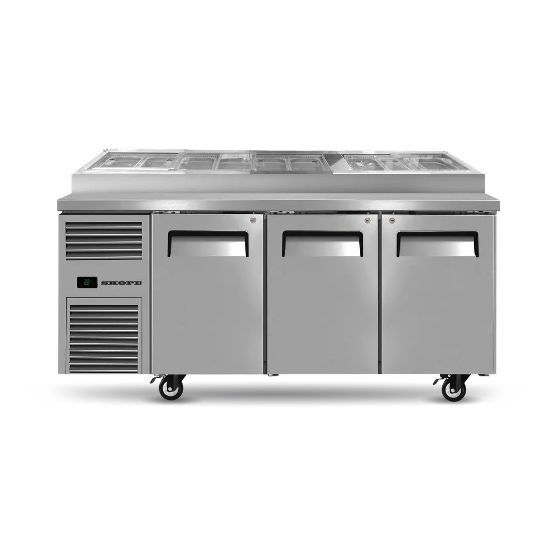 SKOPE ReFlex 3 Solid Door GN Compatible Pizza Preparation Fridge - RF8.PPZ.3.SD