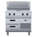 Waldorf 800 Series 900mm Electric Solid Top - Refrigerated Base - RN8104E-RB