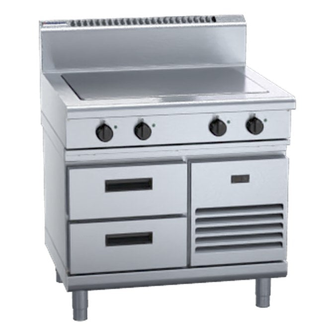 Waldorf 800 Series 900mm Electric Solid Top - Refrigerated Base - RN8104E-RB