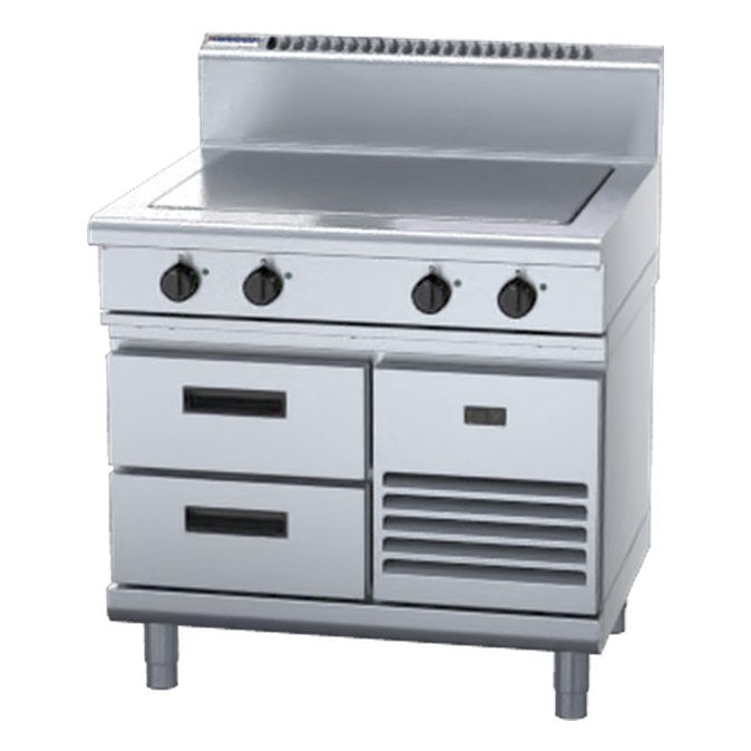 Waldorf 800 Series 900mm Electric Solid Top - Refrigerated Base - RN8104E-RB