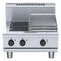 Waldorf 800 Series 600mm Electric Cooktop - Bench Model - 2 Burner + 300mm Griddle - RN8403E-B